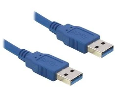„Delock“ kabelis USB 3.0 A tipo kištukas > USB 3.0 A tipo kištukas 1 m mėlynas