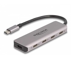 Delock - Hub - 5 Gbps, with USB-C connector - 4 x USB-C 3.2 Gen 1 - Desktop (64238)