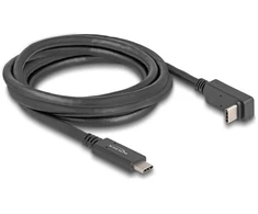 Delock USB 3.2 Gen 1 Kabelis, USB-C Stecker > USB-C Stecker (juodas, 2 Meter, PD 3.0, Laden mit bis zu 60 Watt)
