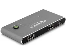 Delock USB-C™ KVM Switch zu HDMI 8K 60 Hz mit USB 2.0