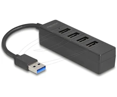 HUB USB Delock USB Hub 4 Port USB 5 Gbps su 4 x gniazdem USB Typ-A juoda