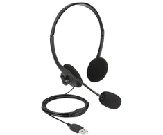DeLOCK USB Stereo Ausinės with Volume Control skirta PC ir Nešiojamas kompiuteris - Ultra Lightweight, su laidu, Office/Call center, 20 - 20000 Hz, 75 g, Ausinės, Juodas