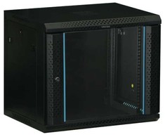 Deltaco 19" Komutacinė spinta TOTEN, 12U, 600x450, stiklinės durys, juoda / WS64126001 / 19-W6412