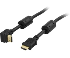 Deltaco HDMI - HDMI kabelis 5 m juodas (Deltaco HDMI-1050V - HDMI vinkletinis kabelis)
