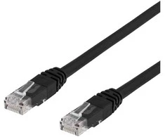 Tinklo kabelis DELTACO, Cat6, U/UTP, 24 AWG, LSZH, 5 m, juodas / TP-65S-K / R00210012
