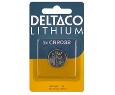 Baterija CR2032 DELTACO, ličio, 1 vnt. pakuotė / CR2032-1B / 1903316