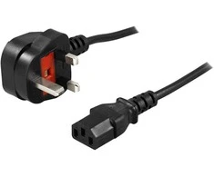 DELTACO kabelis UK, BS 1363-IEC C13, 10A, 2M, juodas DEL-109UK-10