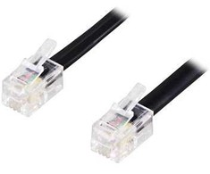 Deltaco Modulinis kabelis 4P4C(RJ9/RJ10/RJ22) 2m, juodas