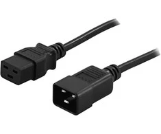Prailginimo kabelis, straight IEC 60320 C19 for straight IEC 60320 C20 , max 250V / 16A, 0.5m DELTACO / DEL-112M-50