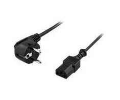 DELTACO kabelis, CEE 7/7 - IEC C13, 0.2 , iki 250V / 10A, 0.2m, juodas DEL-109-20