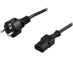 DELTACO kabelis, CEE 7/7 - IEC C13, 1m DEL-109L