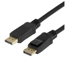 DisplayPort DP1.4 lankstus kabelis DELTACO, 1M, juodas / DP-1010D-FLEX / 1903047