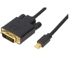 Deltaco DP-DVI202-K, 2 m, Mini DisplayPort, DVI-D, Kištukas, Kištukas, 1920 x 1080 pikselių