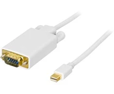 Deltaco DP-VGA201, 2 m, Mini DisplayPort, VGA (D-Sub), Kištukas, Lizdas, Tiesus