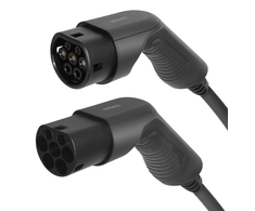 DELTACO e-Charge įkrovimo laidas elektromobiliui, 2 tipo kištukas - 16A - 11 kW - 5 metrai