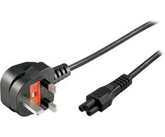DELTACO kabelis, 3 kontaktų, BS 1363 į IEC 60320 C5 , 250V / 2.5A, 3m, juodas DEL-109F-UK