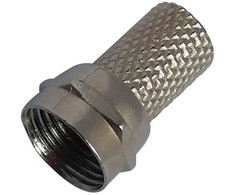 Deltaco F jungtis, užsukama, 6,8 mm, RG-6, 2 vnt.
