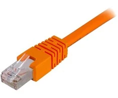 Deltaco F/UTP Cat6 jungiamasis kabelis 0,3 m, oranžinis