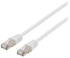 DELTACO F / UTP Cat6a jungiamasis kabelis, 1,5 m, 500 MHz, LSZH, baltas