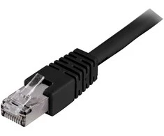 Kabelis DELTACO UTP CAT6 pleistras, 5m, juodas STP-65S