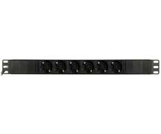 Deltaco GT-8628, 3 m, vidaus, Type F, Type EF (CEE 7/7), juoda, Kinija