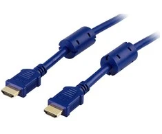 DELTACO HDMI cable, Premium High Speed HDMI with Ethernet, 2m, mėlynas