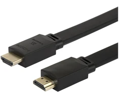 HDMI kabelis DELTACO, 48G, 2M, juodas, plokščias / HU-20-FLAT / 1903261