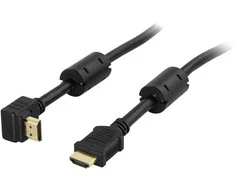 Deltaco HDMI - HDMI kabelis 5 m juodas (Deltaco HDMI-1050V - HDMI vinkletinis kabelis)