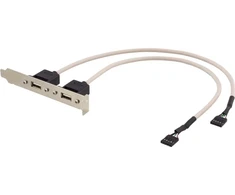 Deltaco USB-1, 0.3 m, USB 2.0, Pilkas