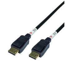 DisplayPort kabelis DELTACO, DP 2.1, 8K, DP80, 1m, juodas / DP80-1010 / 1902629