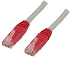 Kabelis DELTACO U / UTP Cat6 2.0 m, pilkas/raudonas / TP-62X