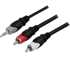 Kabelis DELTACO 3.5 mm - 2xRCA 5.0 m / MM-142