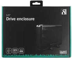 Deltaco MAP-GD33U3, HDD korpusas, 3,5 colio, Serial ATA III, USB jungtis, juodas
