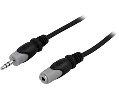 Kabelis Deltaco Jack 3.5mm - Jack 3.5mm 1m juoda (DELTACO MM-159 - forlængerkabel til audi)