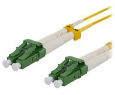 OS2 Fiber cable DELTACO, LC – LC, duplex, singlemode, APC, 9/125, 10m / LCLC-10S-APC