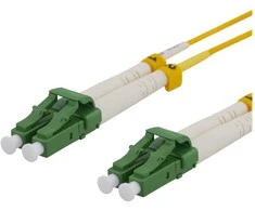 OS2 Fiber cable DELTACO, LC – LC, duplex, singlemode, APC, 9/125, 10m / LCLC-10S-APC