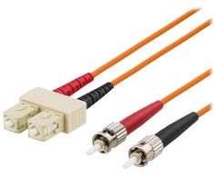 OM1 optinis kabelis DELTACO, SC - ST, duplex, UPC, 62,5/125, 1m, oranžinis / FB-41