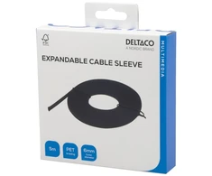 Nailoninis kabelių vamzdelis DELTACO OD6.0 mm, 5 m, juodas / LDR21 / 1903144