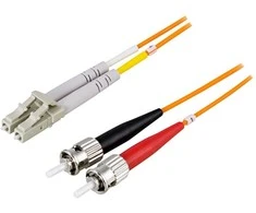 Optinis kabelis OM1, LC - ST, dvipusis, UPC, 62,5 / 125, 3m DELTACO oranžinė / LCST-3M