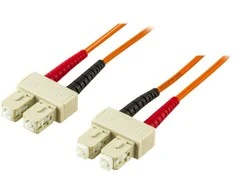 OM1 optinis kabelis DELTACO, SC - SC, duplex, UPC, 62,5/125, 5m, oranžinis / FB-55