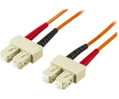 OM1 optinis kabelis DELTACO, SC - SC, duplex, UPC, 62,5/125, 20m, oranžinis / FB-520
