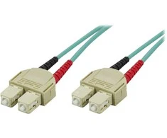 OM3 optinis kabelis DELTACO, SC - SC, duplex, multimode, 50/125, 2m / SCSC-62