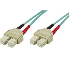 OM3 optinis kabelis DELTACO, SC - SC, duplex, multimode, 50/125, 0.5m / SCSC-60