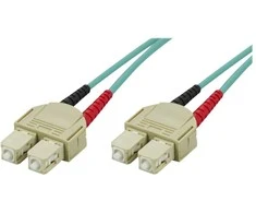 OM3 optinis kabelis DELTACO, SC - SC, duplex, multimode, 50/125, 3m / SCSC-63