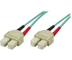 OM3 optinis kabelis DELTACO, SC - SC, duplex, multimode, 50/125, 2m / SCSC-62