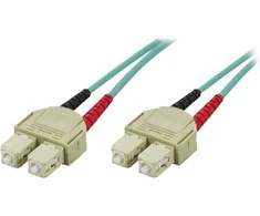 OM3 optinis kabelis DELTACO, SC - SC, duplex, multimode, 50/125, 15m / SCSC-615