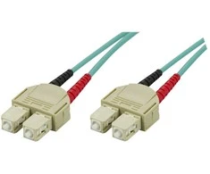 OM3 optinis kabelis DELTACO, SC - SC, duplex, multimode, 50/125, 10m / SCSC-610