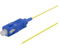 OS2 Optinis kabelis pigtail DELTACO, SC, simplex, UPC, 9/125, 1.5m / SCPT-1S-5
