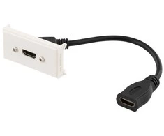 Terminalo skydas, 1xHDMI, 19 kontaktų ho, 0,2m DELTACO balta / VR-315