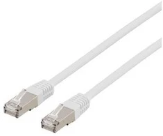 DELTACO - Patch kabelis - RJ-45 (kištukas) į RJ-45 (kištukas) - 7 m - F/UTP (folija dengta neekranuota susukta pora) - CAT 6a - be halogenų, lieto korpuso - baltas